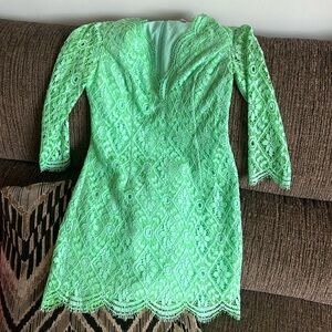 Lilly Pulitzer Green Dress Lace 2